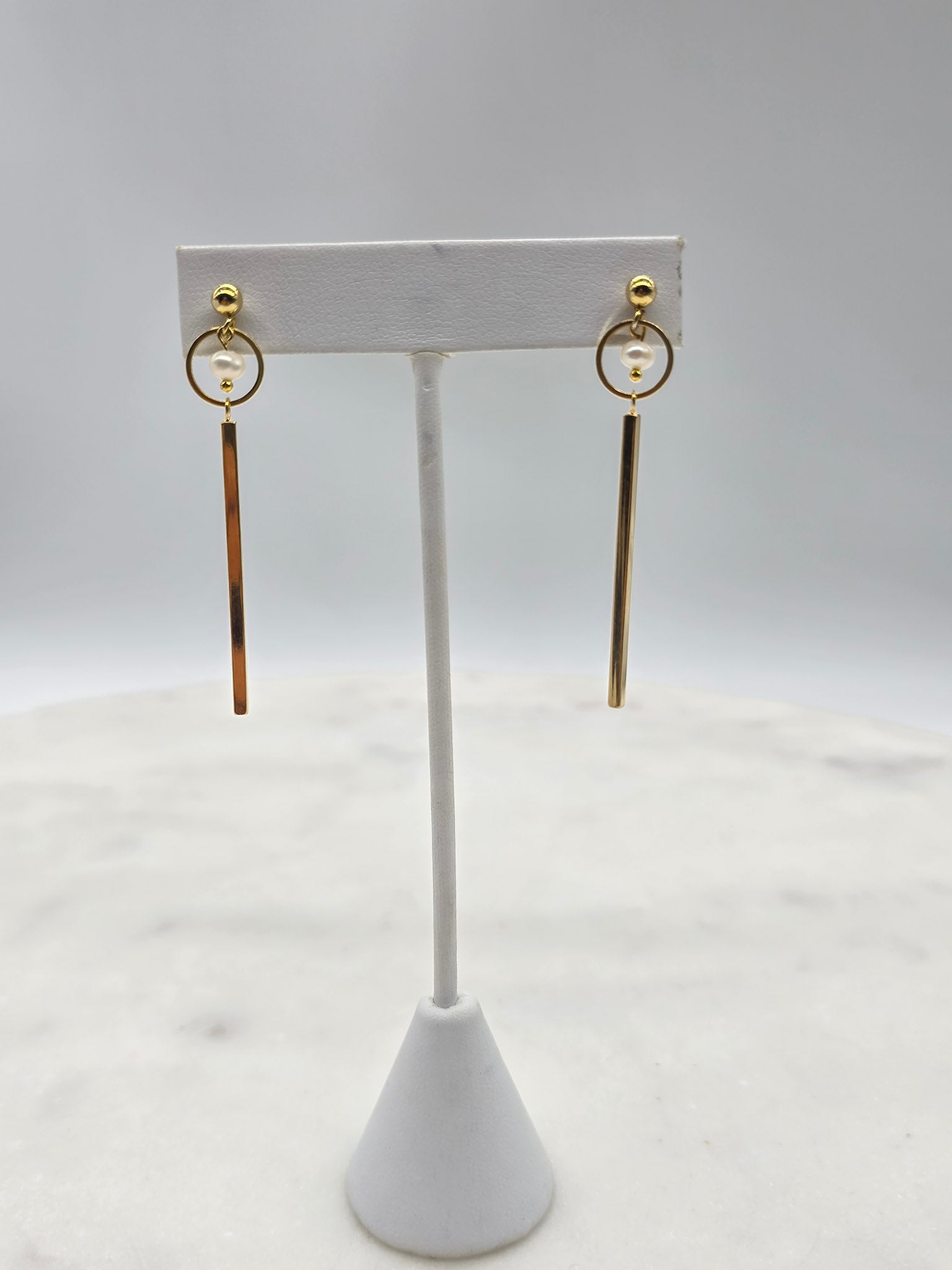 Pearl Balance Drop Earrings