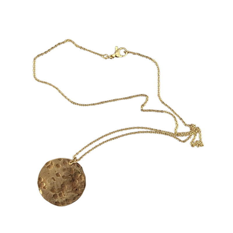 Hand-Hammered Moon Necklace | True Colours Collection