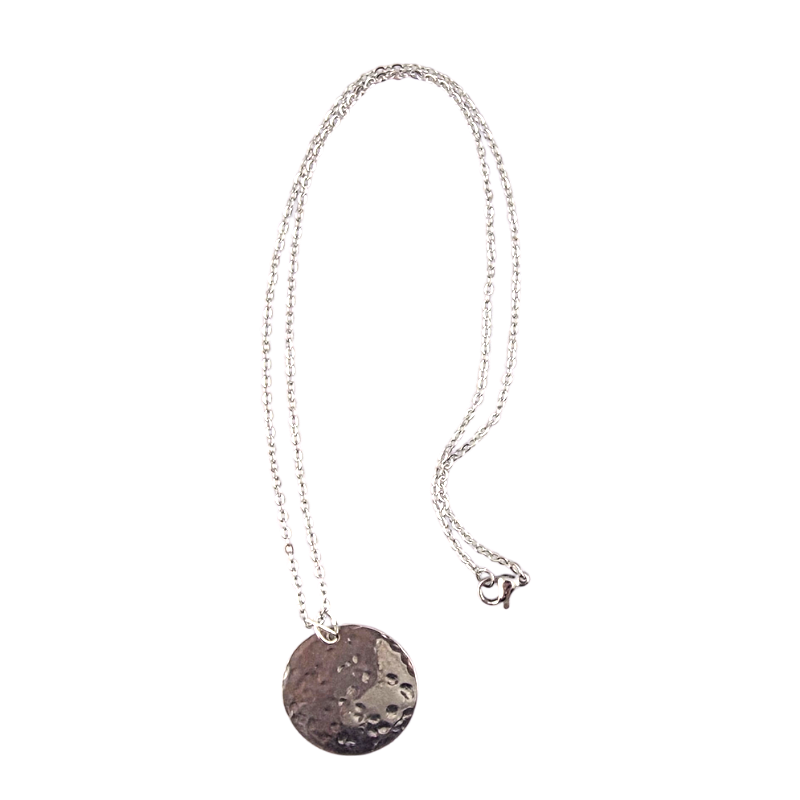 Hand-Hammered Moon Necklace | True Colours Collection