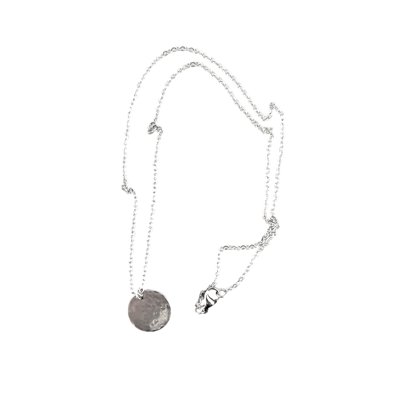 Hand-Hammered Moon Necklace | True Colours Collection