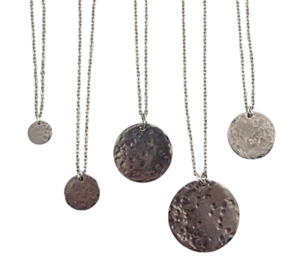 Hand-Hammered Moon Necklace | True Colours Collection