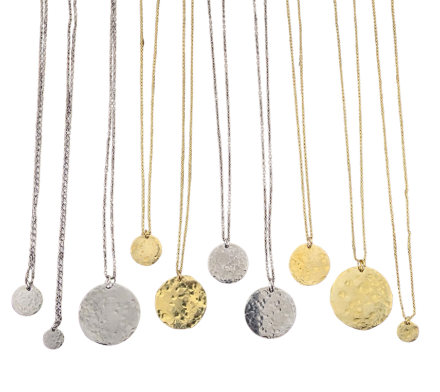 Hand-Hammered Moon Necklace | True Colours Collection