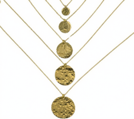Hand-Hammered Moon Necklace | True Colours Collection