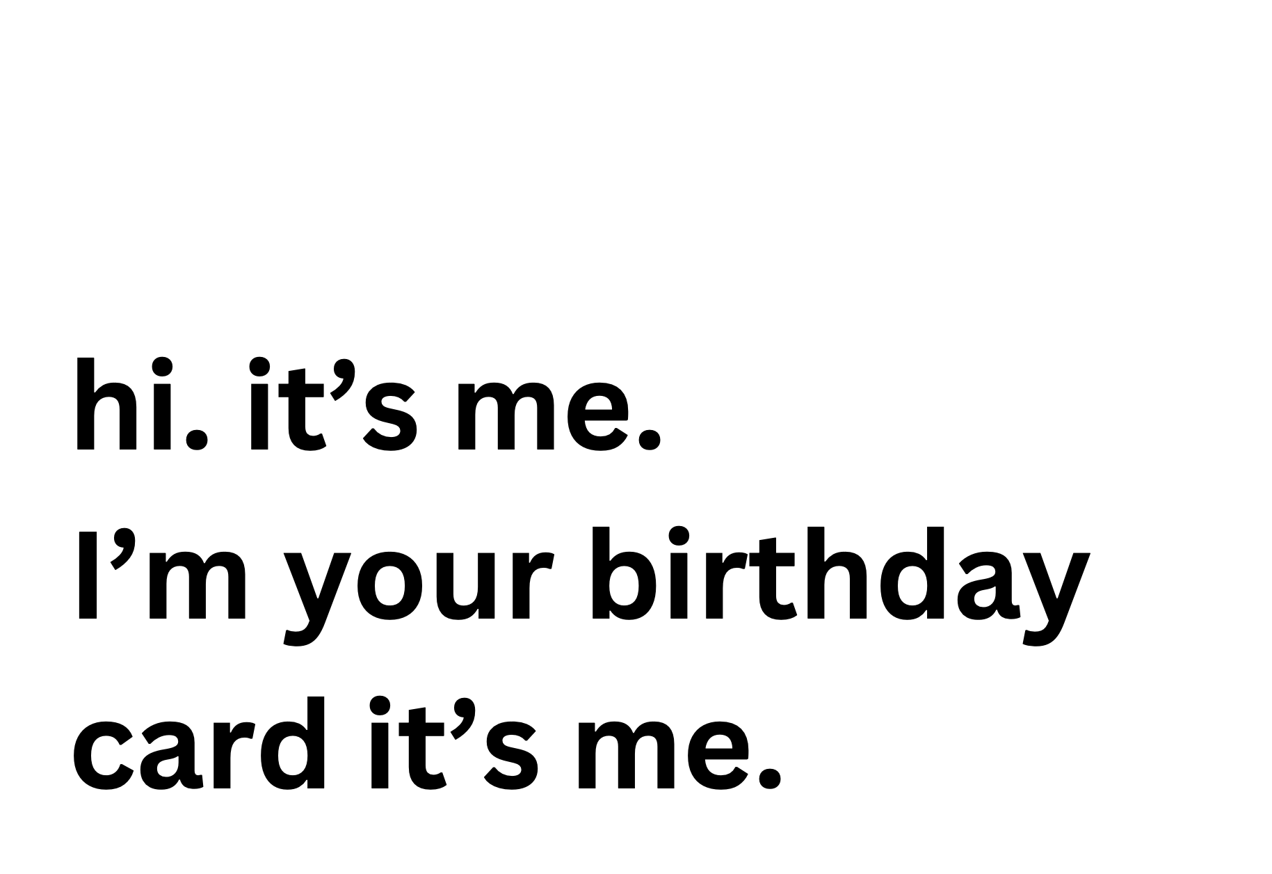 Handwritten Card & Message