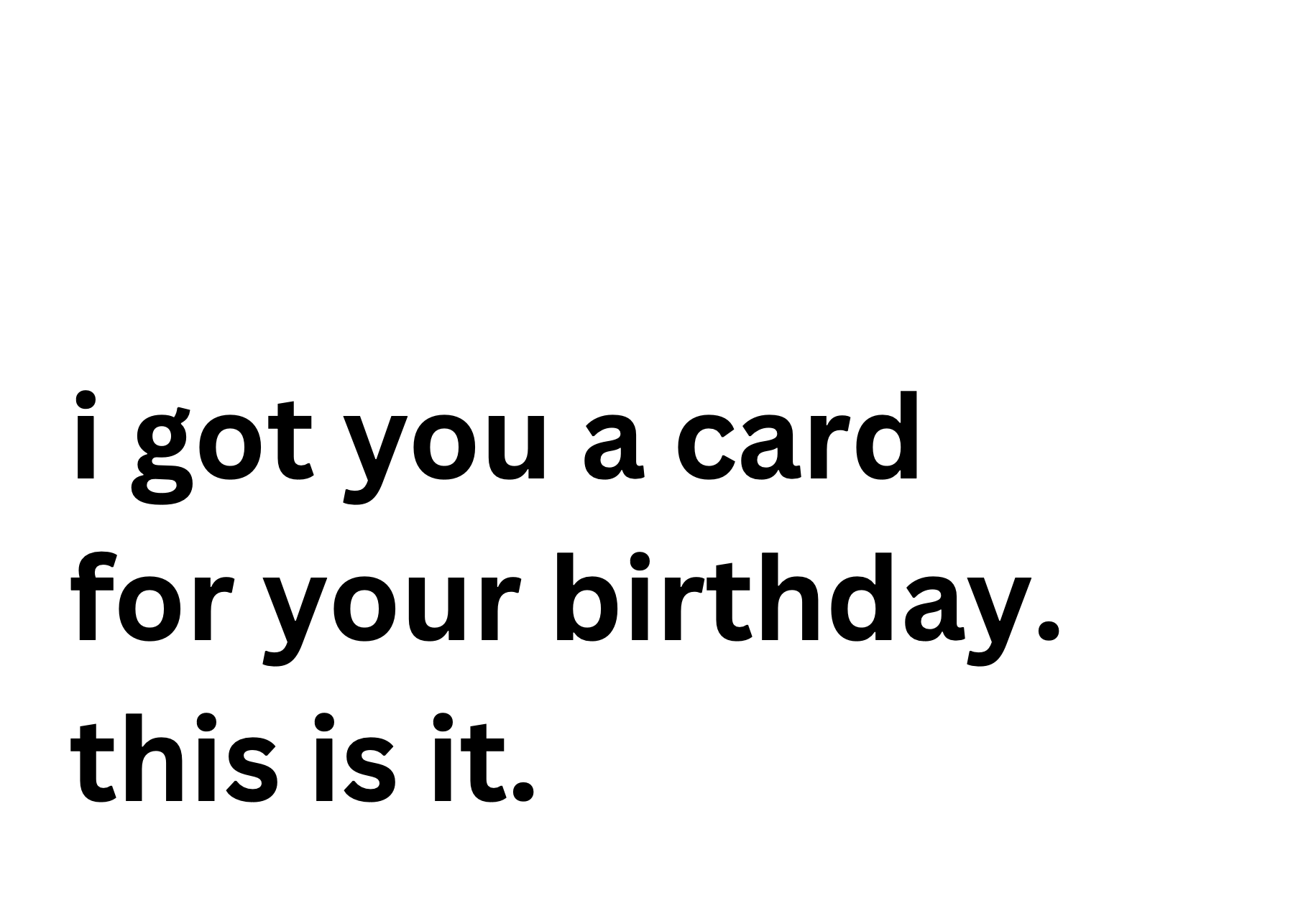 Handwritten Card & Message