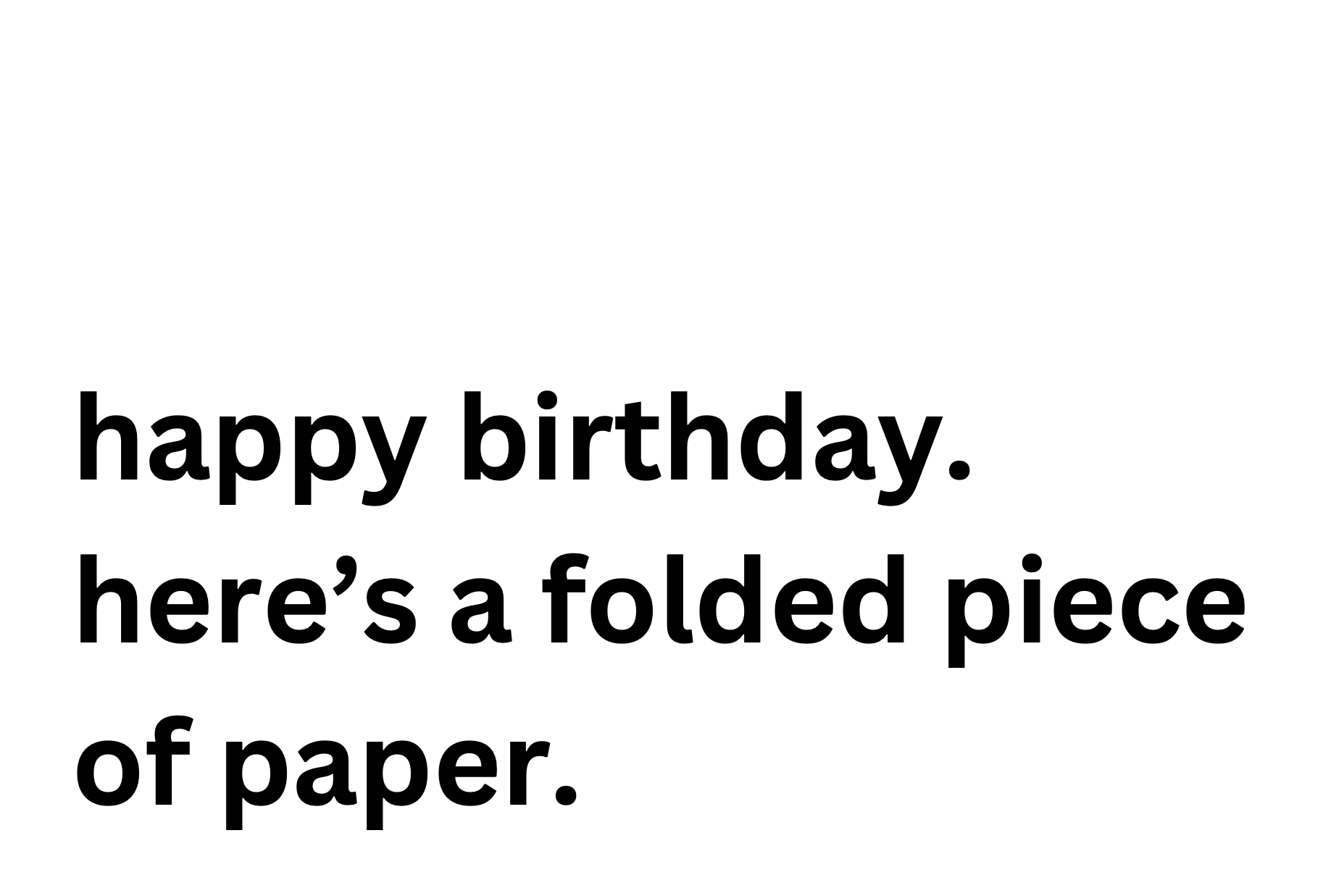 Handwritten Card & Message