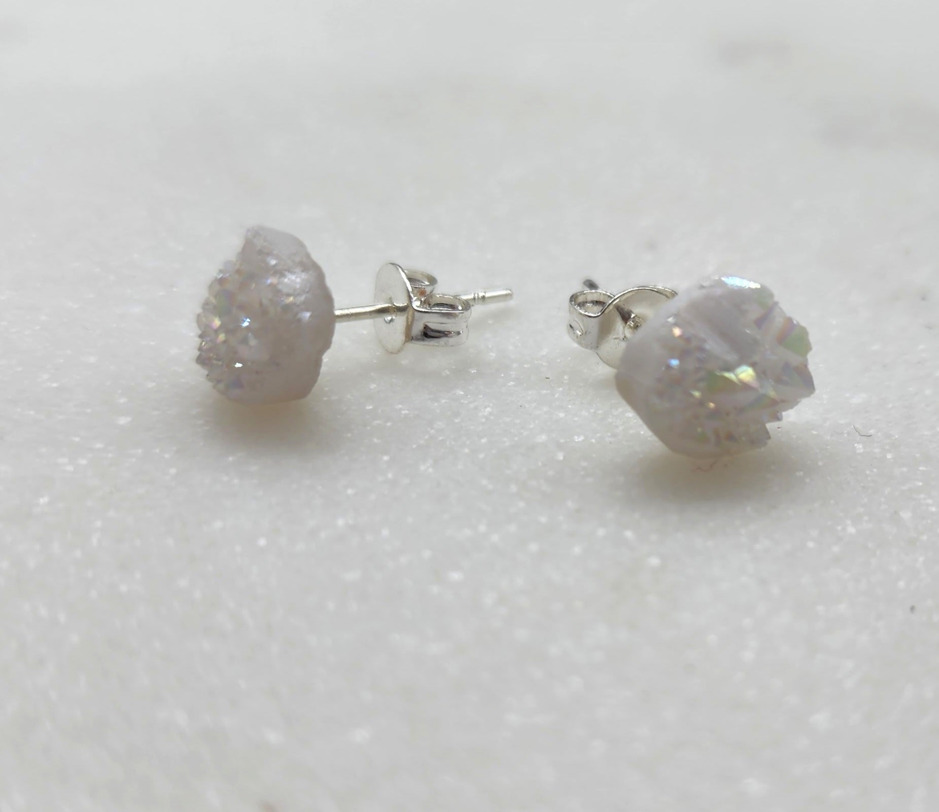 Genuine Druzy Stud Earring