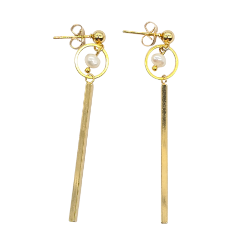 Pearl Balance Drop Earrings