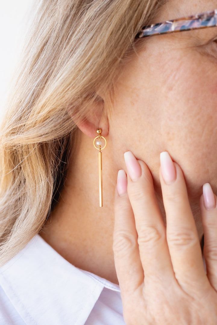 Pearl Balance Drop Earrings