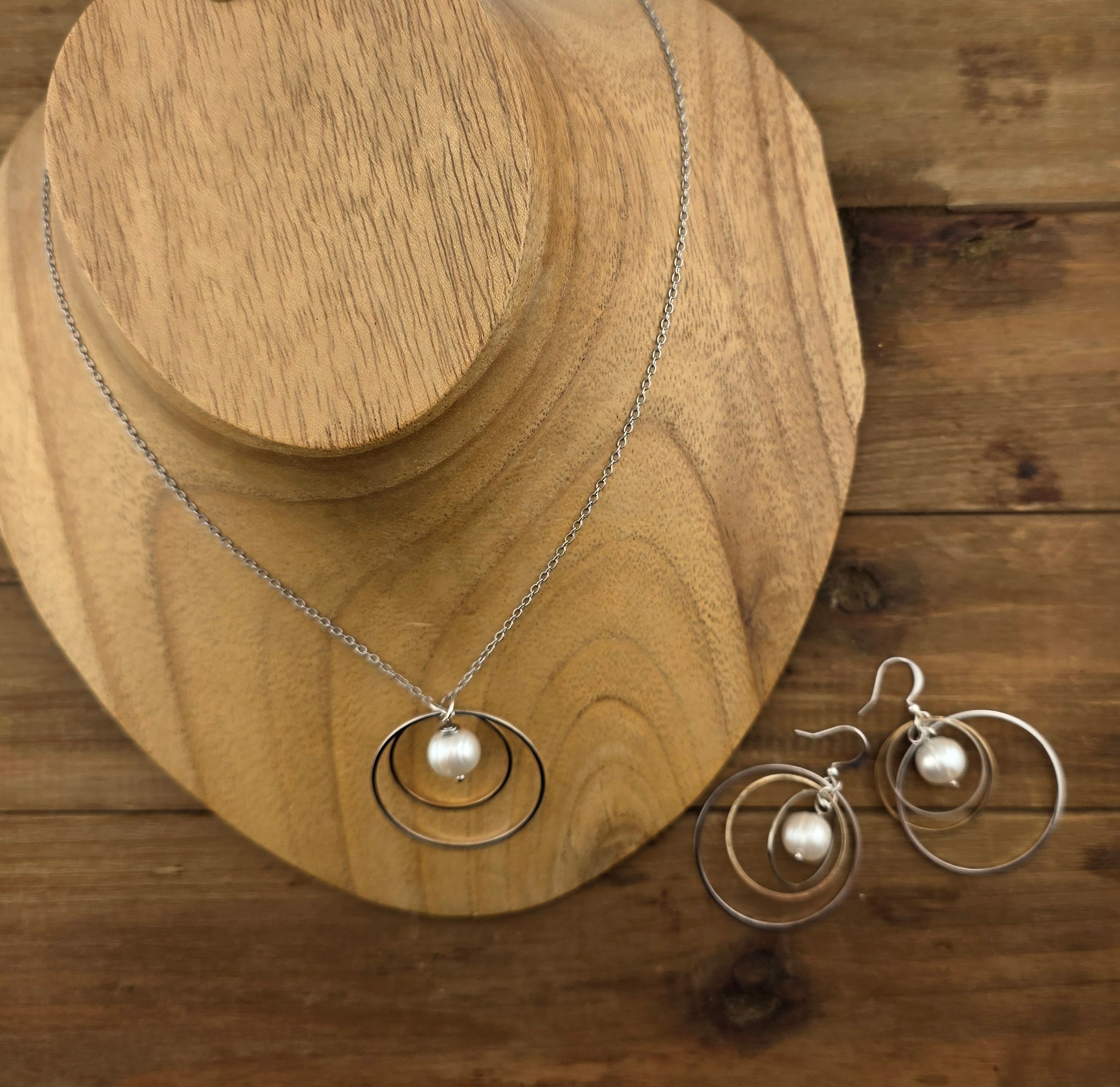 Where We Meet Mixed Metal Pearl Necklace