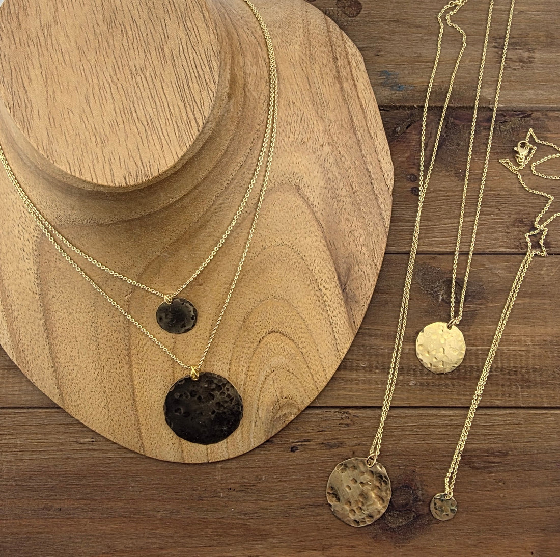 Hand-Hammered Moon Necklace | True Colours Collection