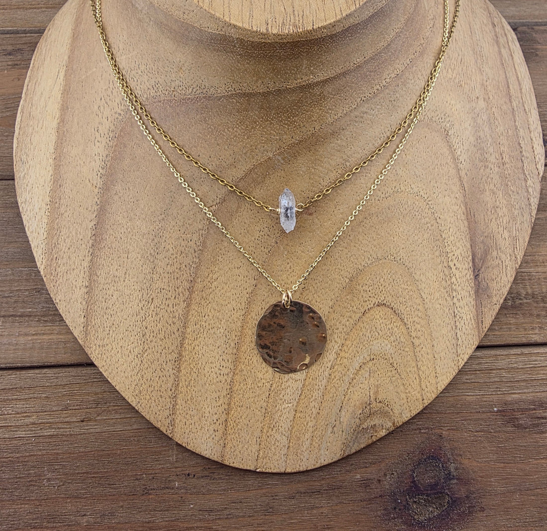 Hand-Hammered Moon Necklace | True Colours Collection