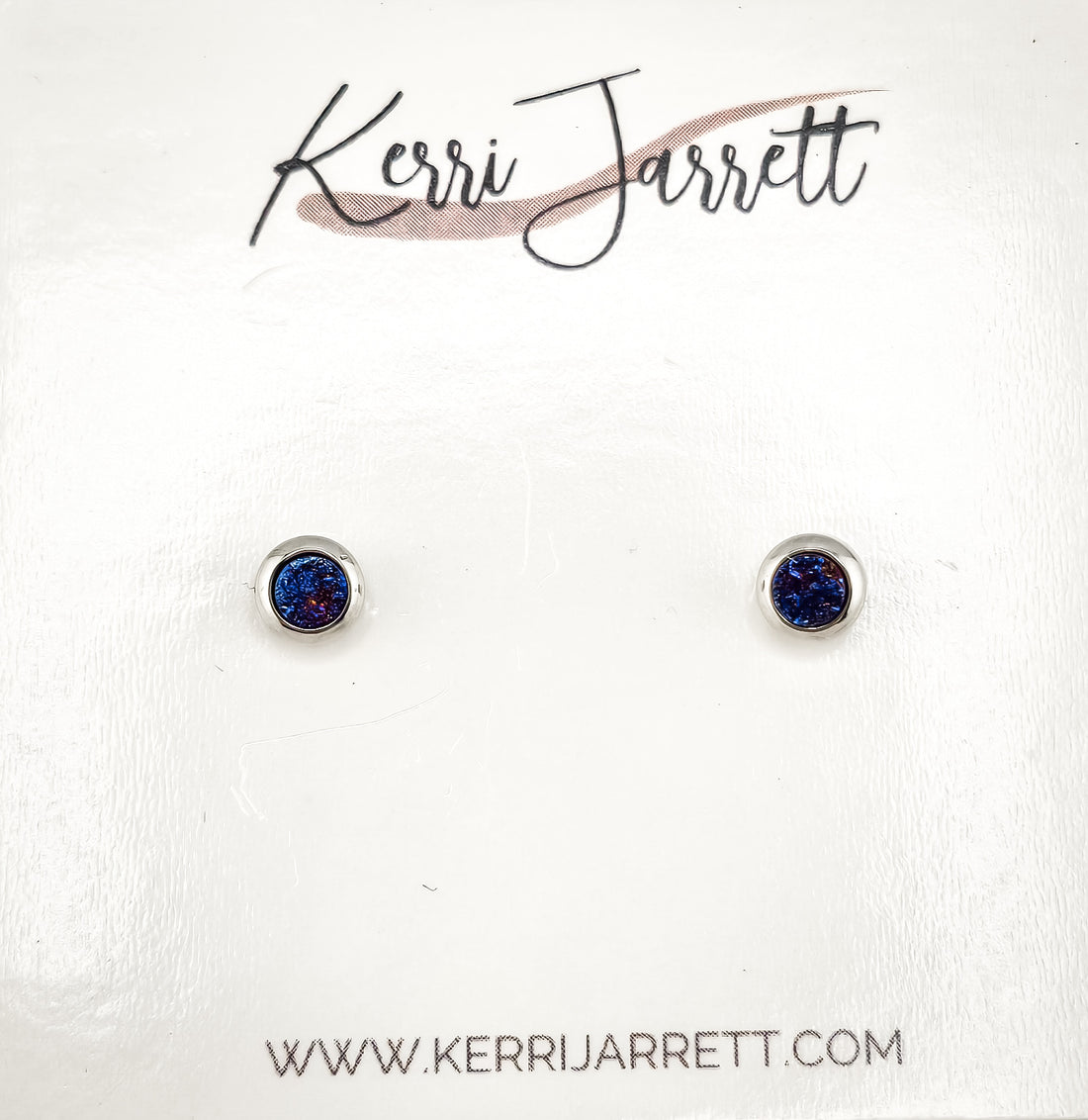 Bezel Druzy Stud Earrings