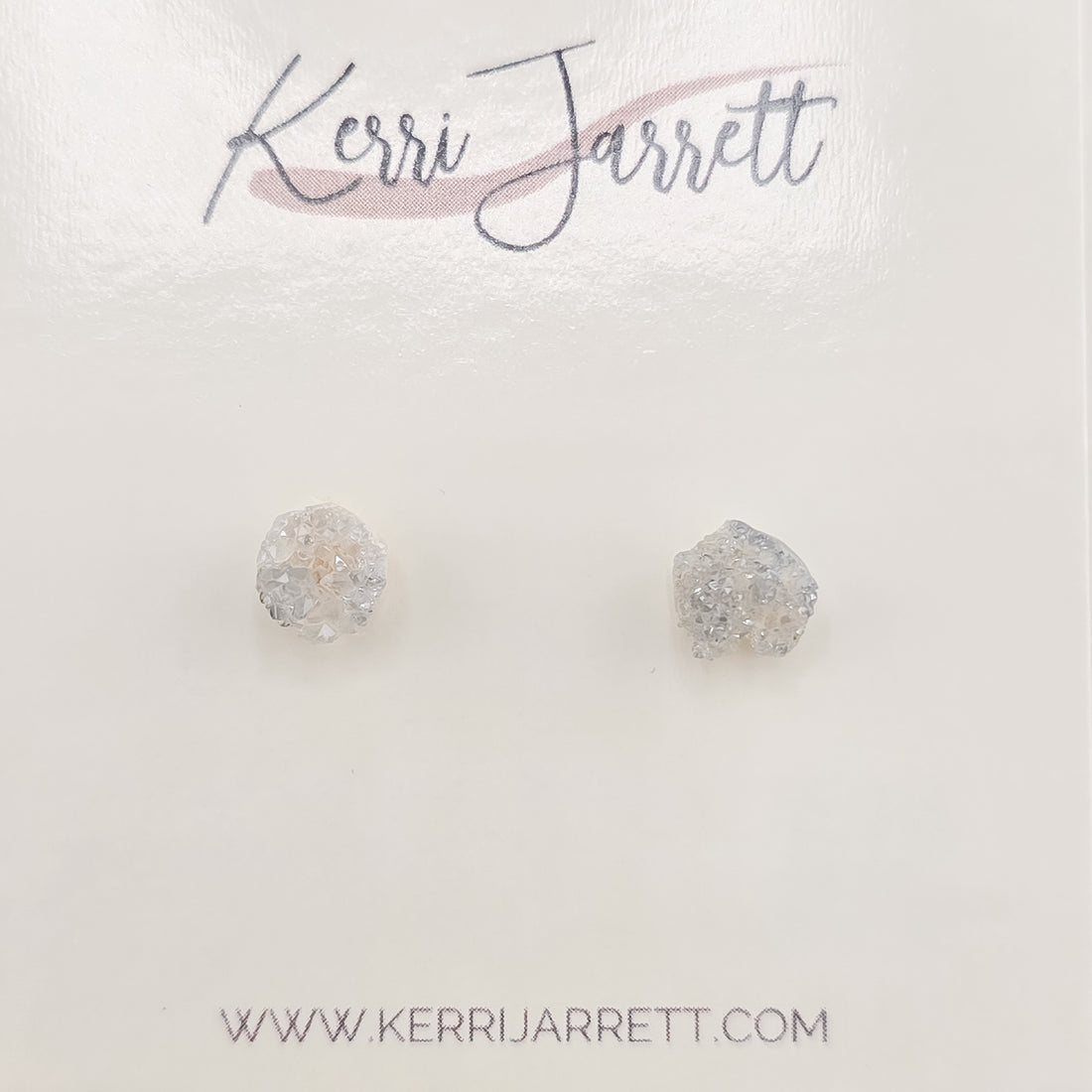 Genuine Druzy Stud Earring