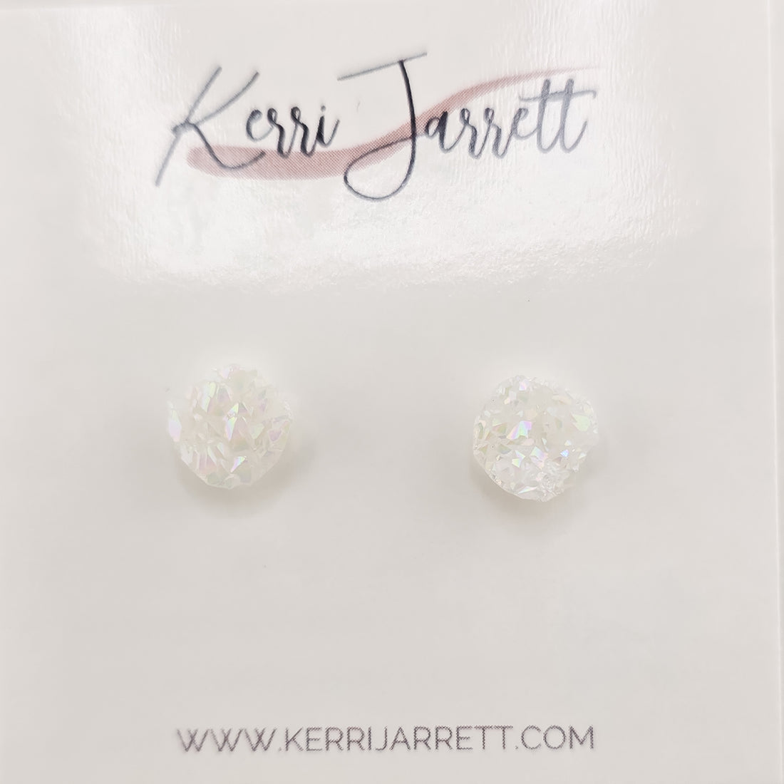 Genuine Druzy Stud Earring