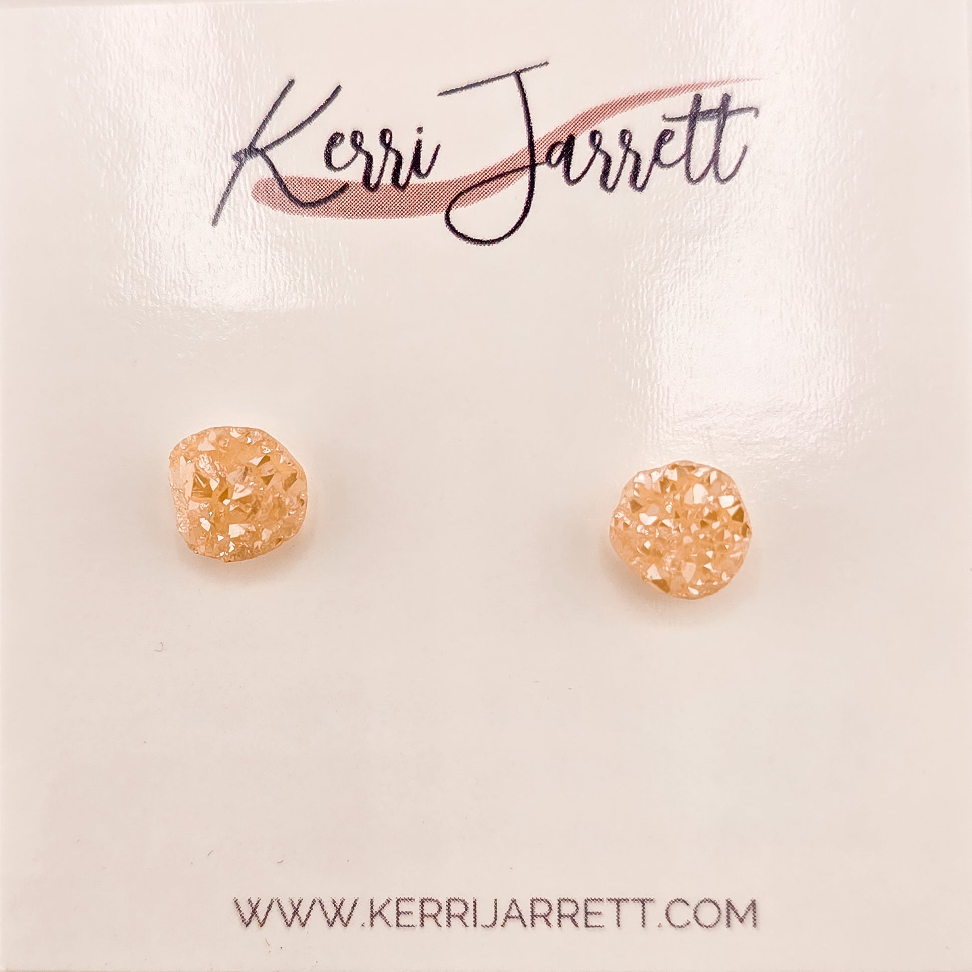 Genuine Druzy Stud Earring