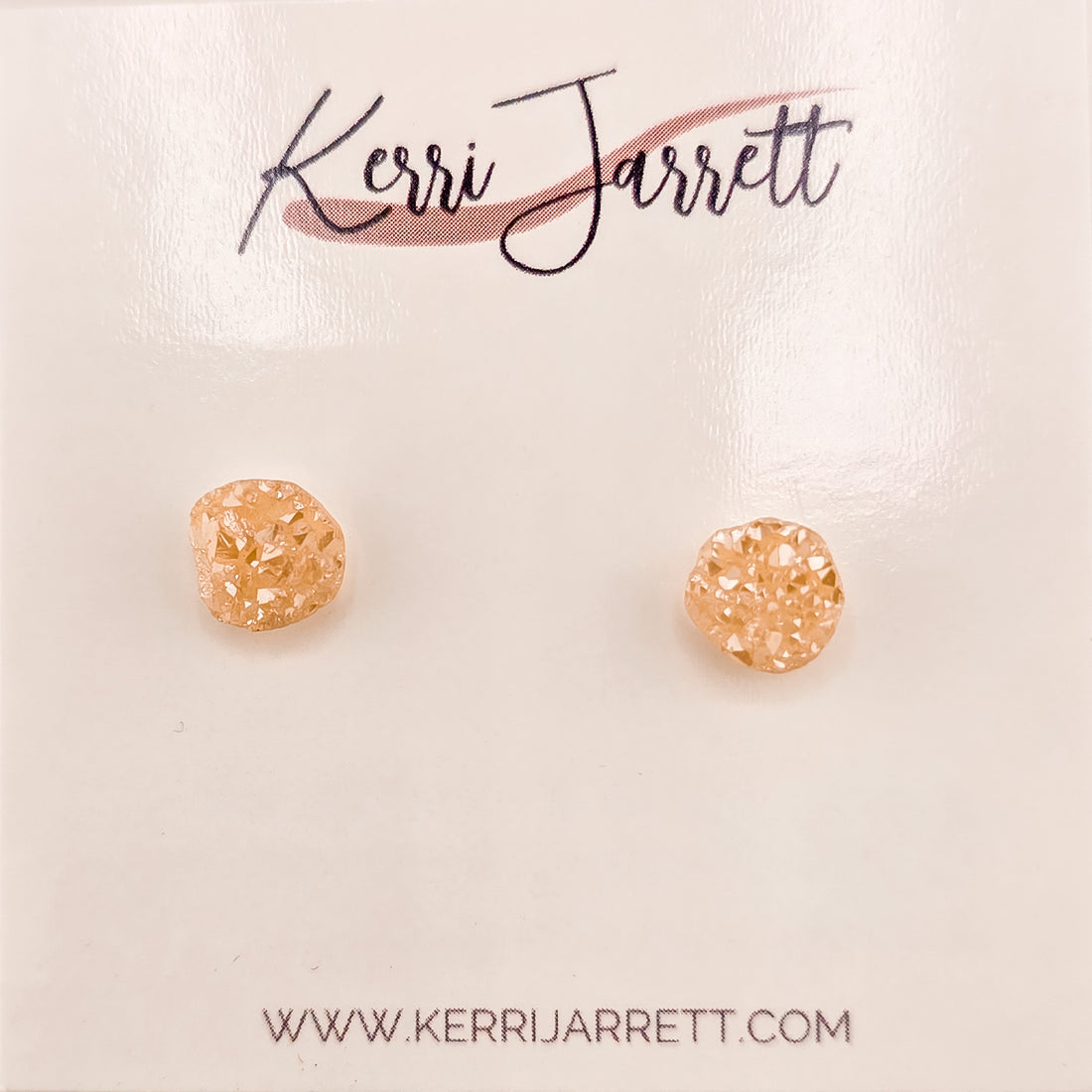 Genuine Druzy Stud Earring