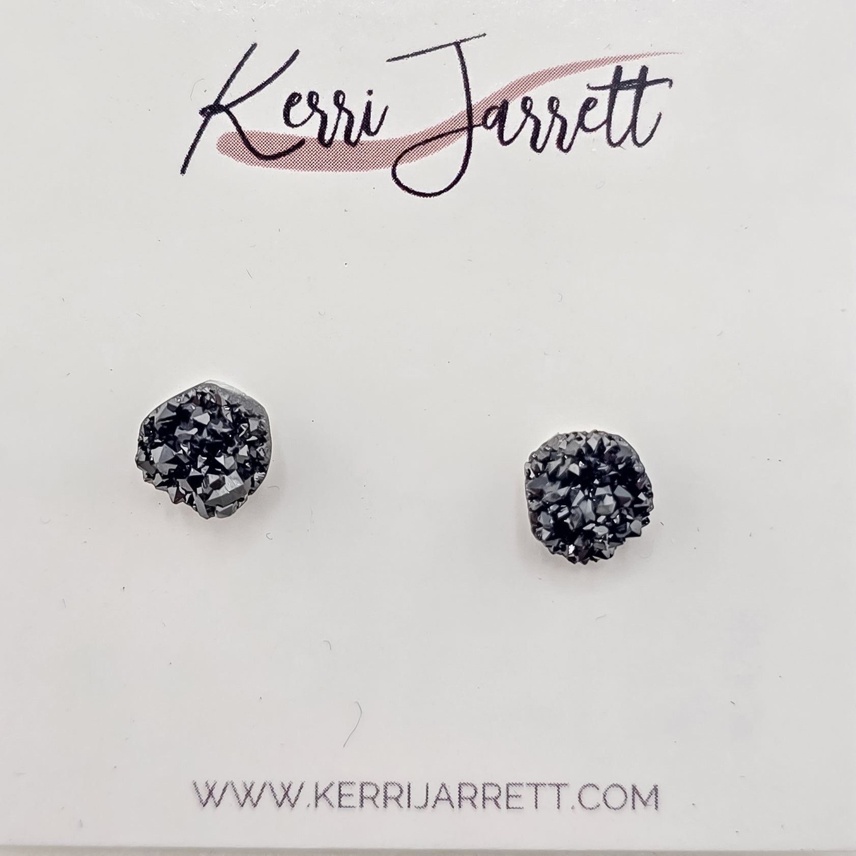 Genuine Druzy Stud Earring