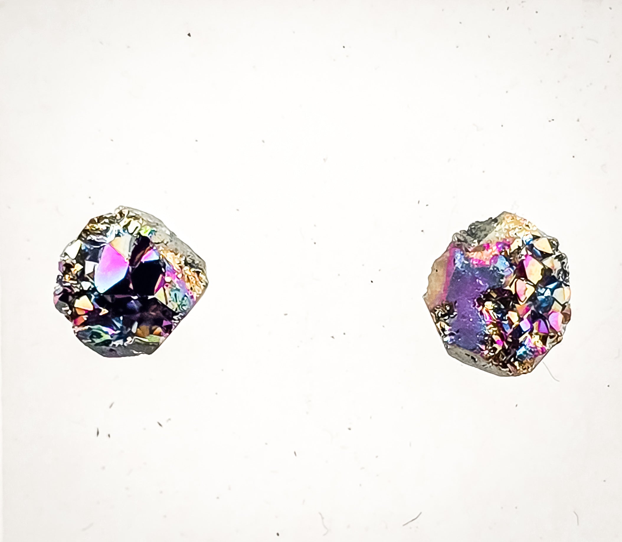Genuine Druzy Stud Earring