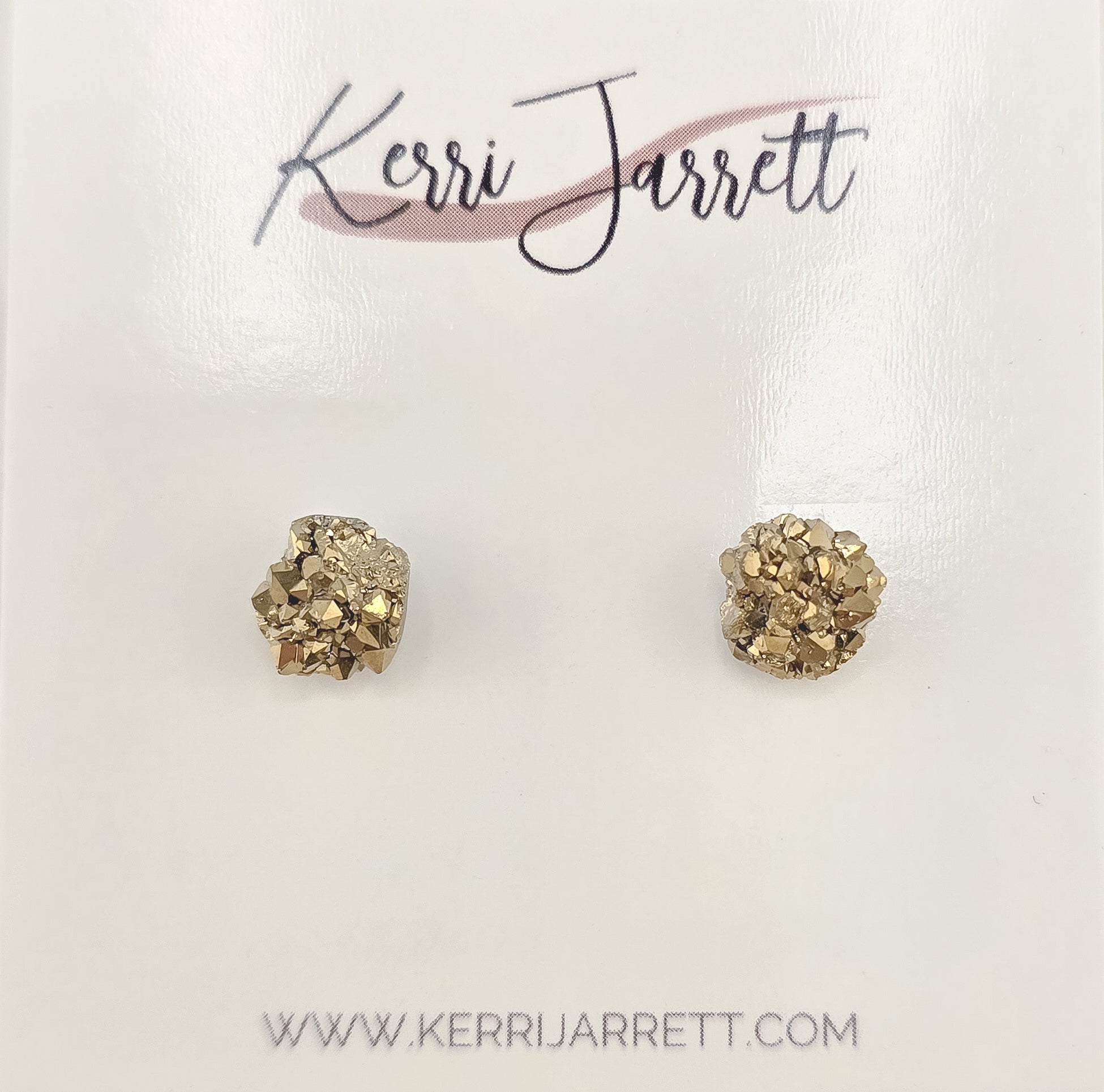 Genuine Druzy Stud Earring