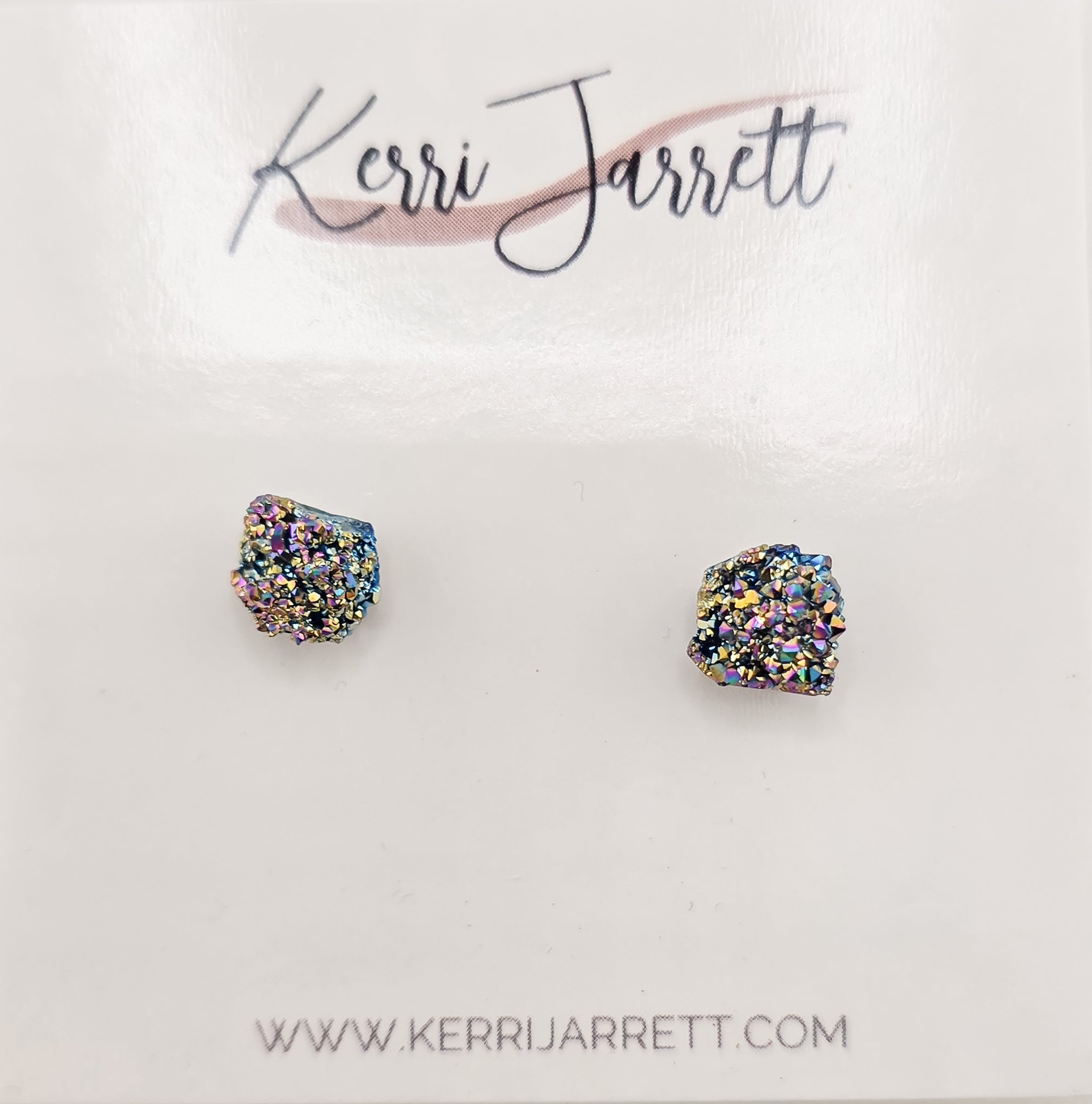 Genuine Druzy Stud Earring