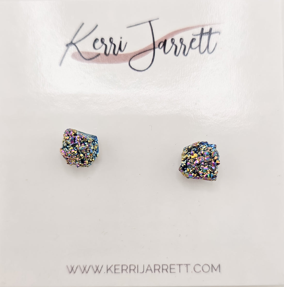 Genuine Druzy Stud Earring