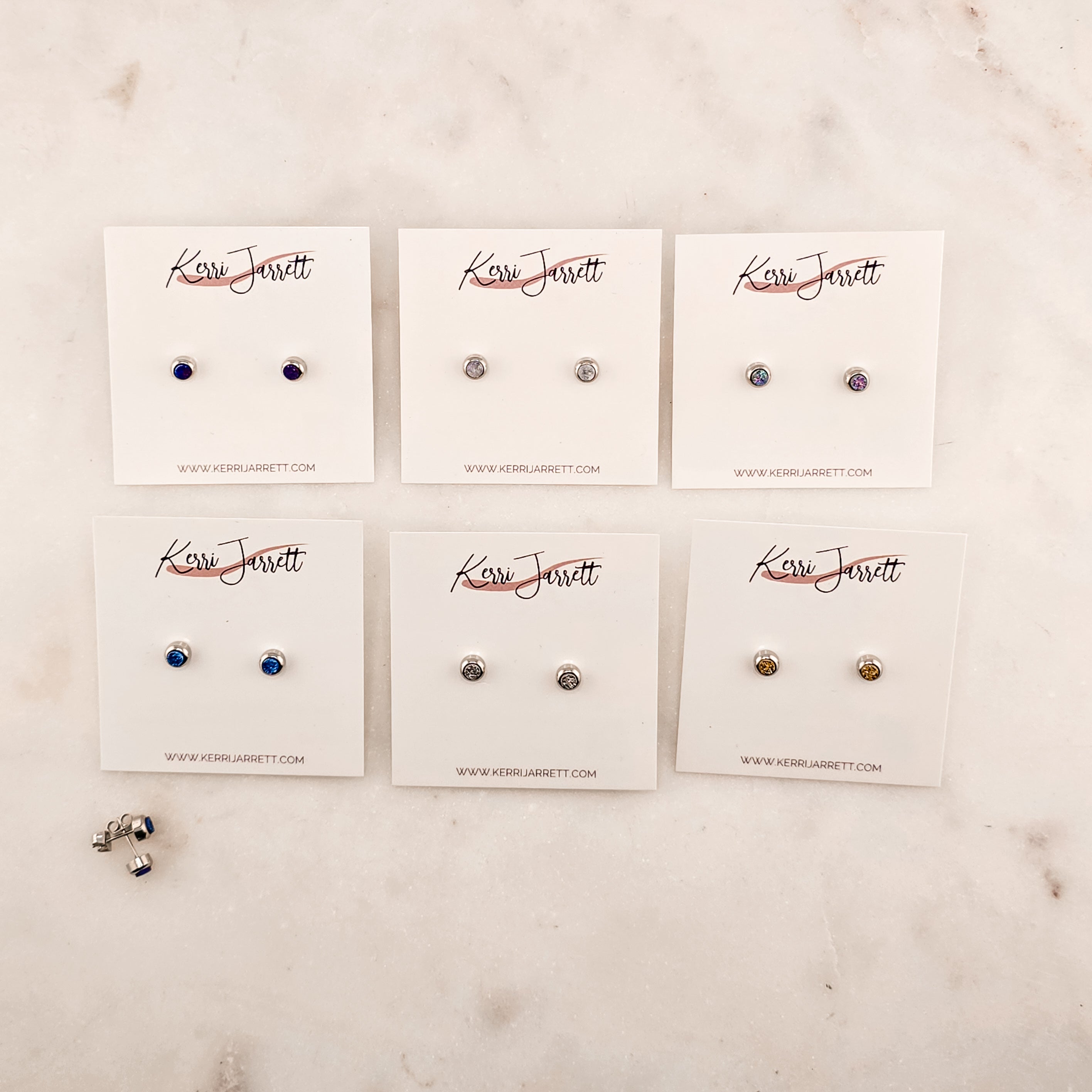 Bezel Druzy Stud Earrings