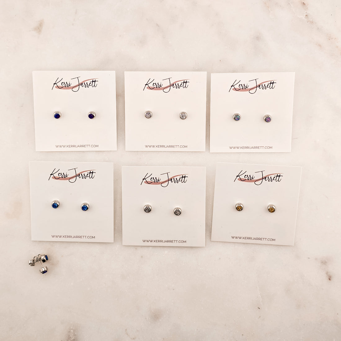 Bezel Druzy Stud Earrings