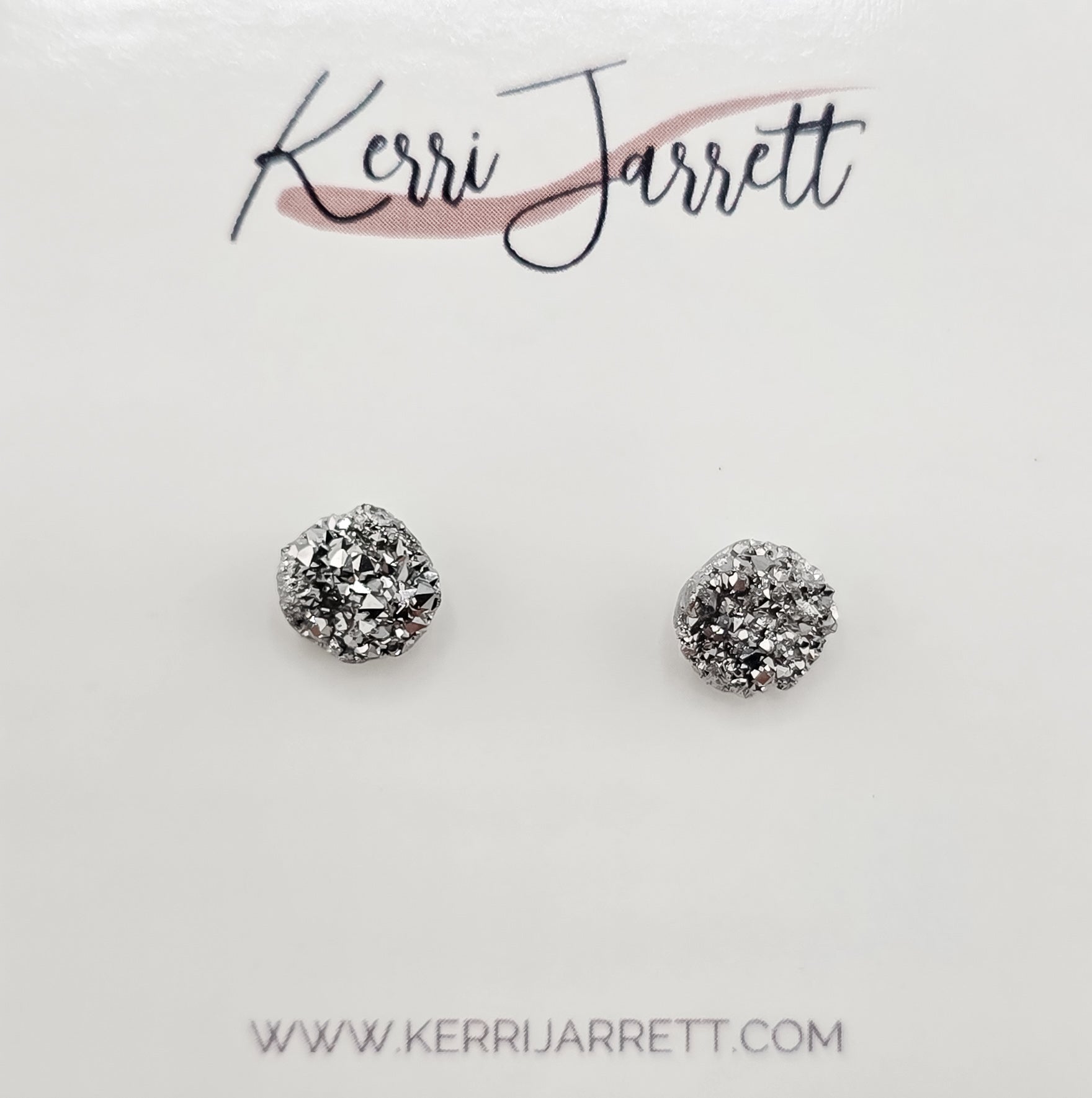 Genuine Druzy Stud Earring