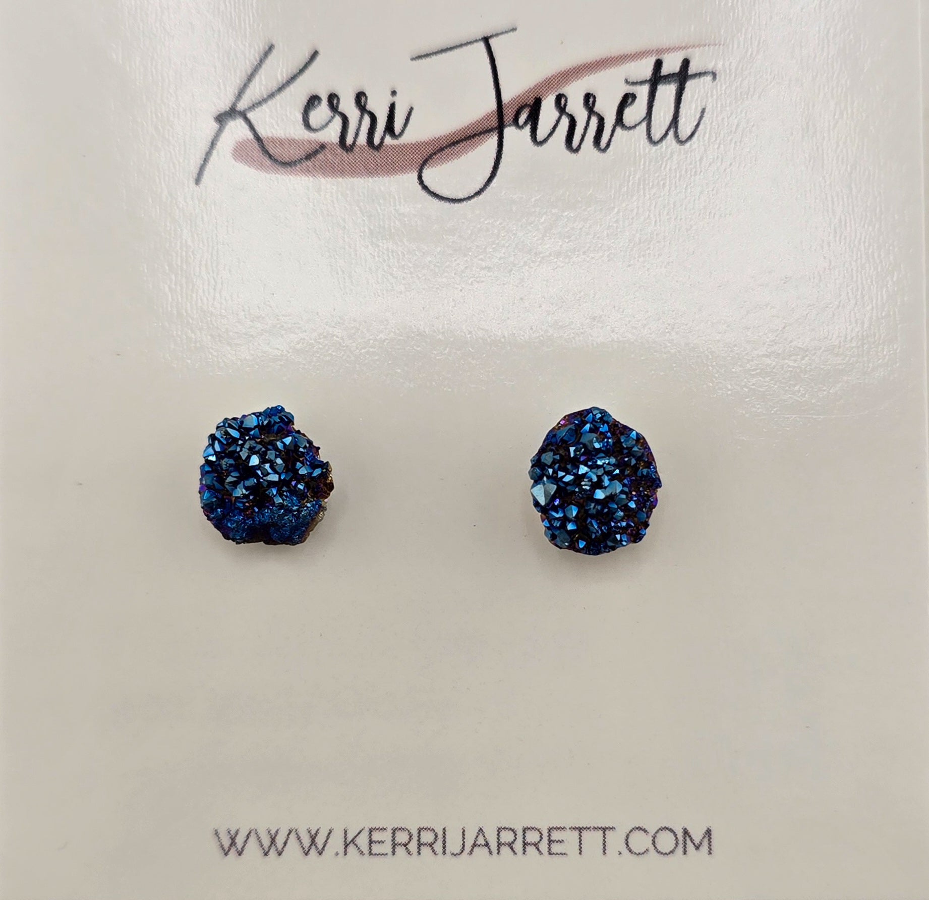 Genuine Druzy Stud Earring