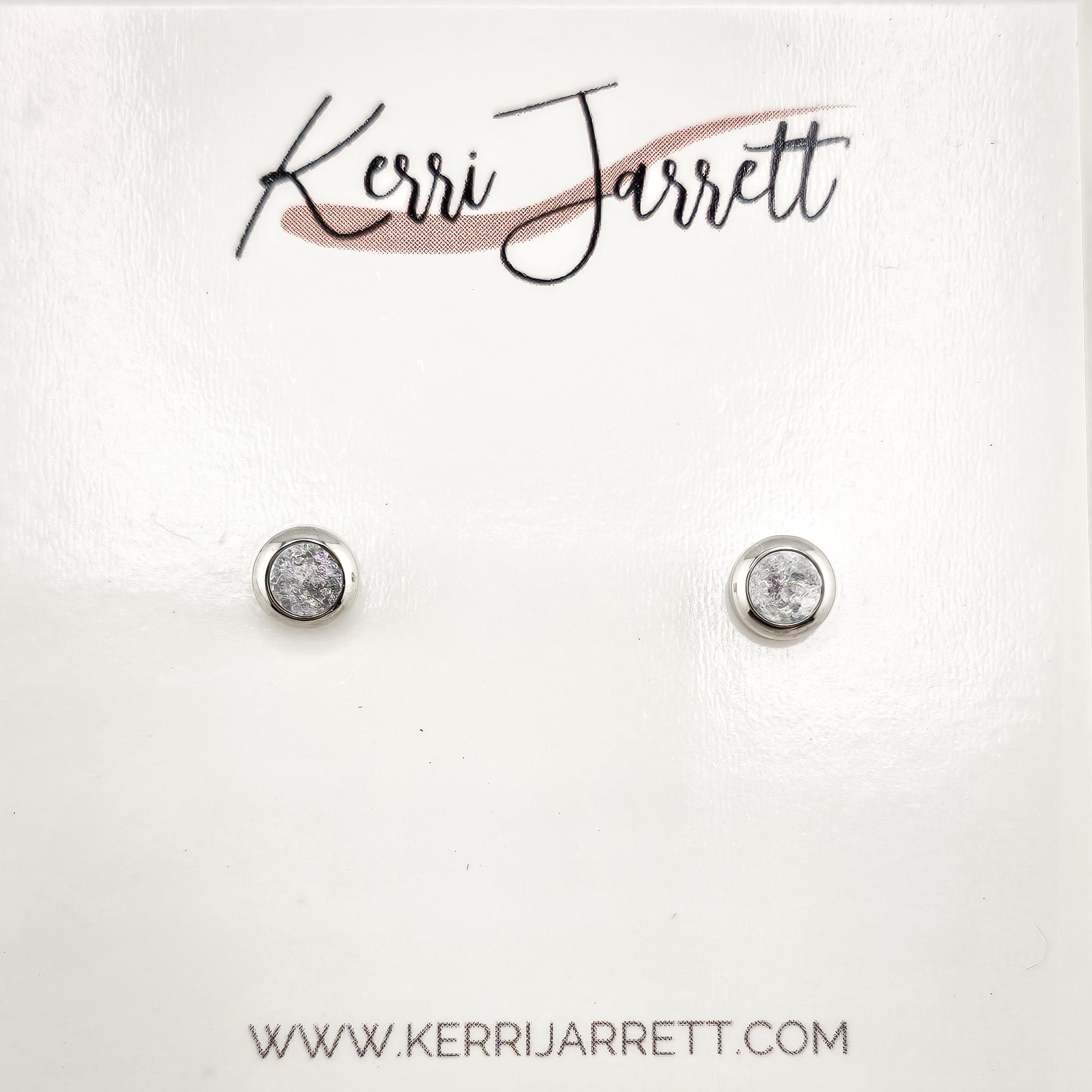 Bezel Druzy Stud Earrings