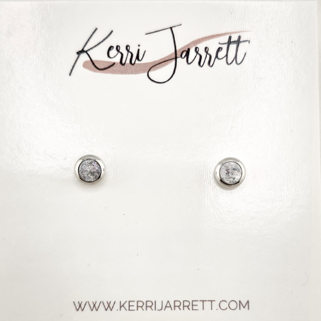 Bezel Druzy Stud Earrings