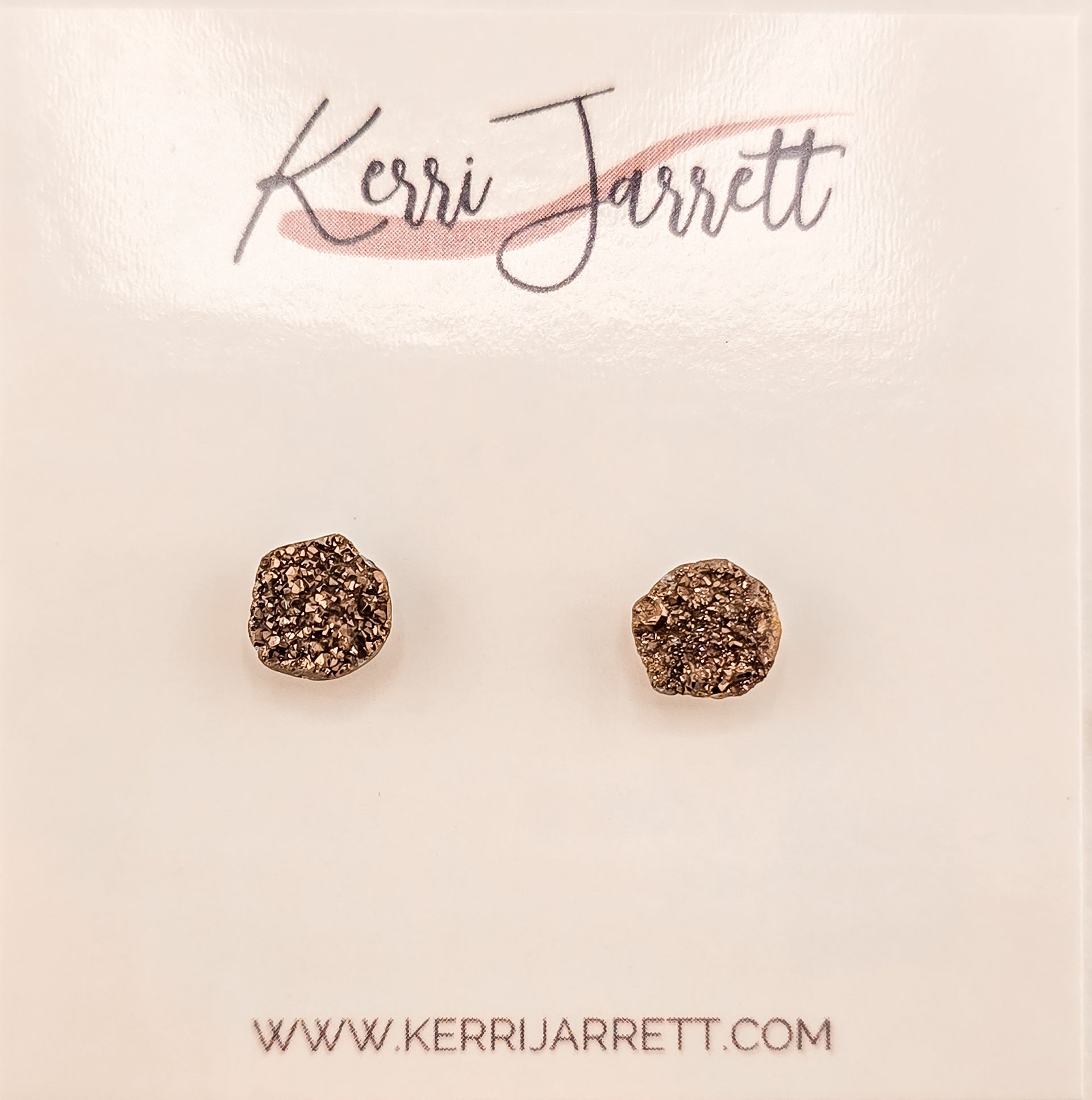 Genuine Druzy Stud Earring
