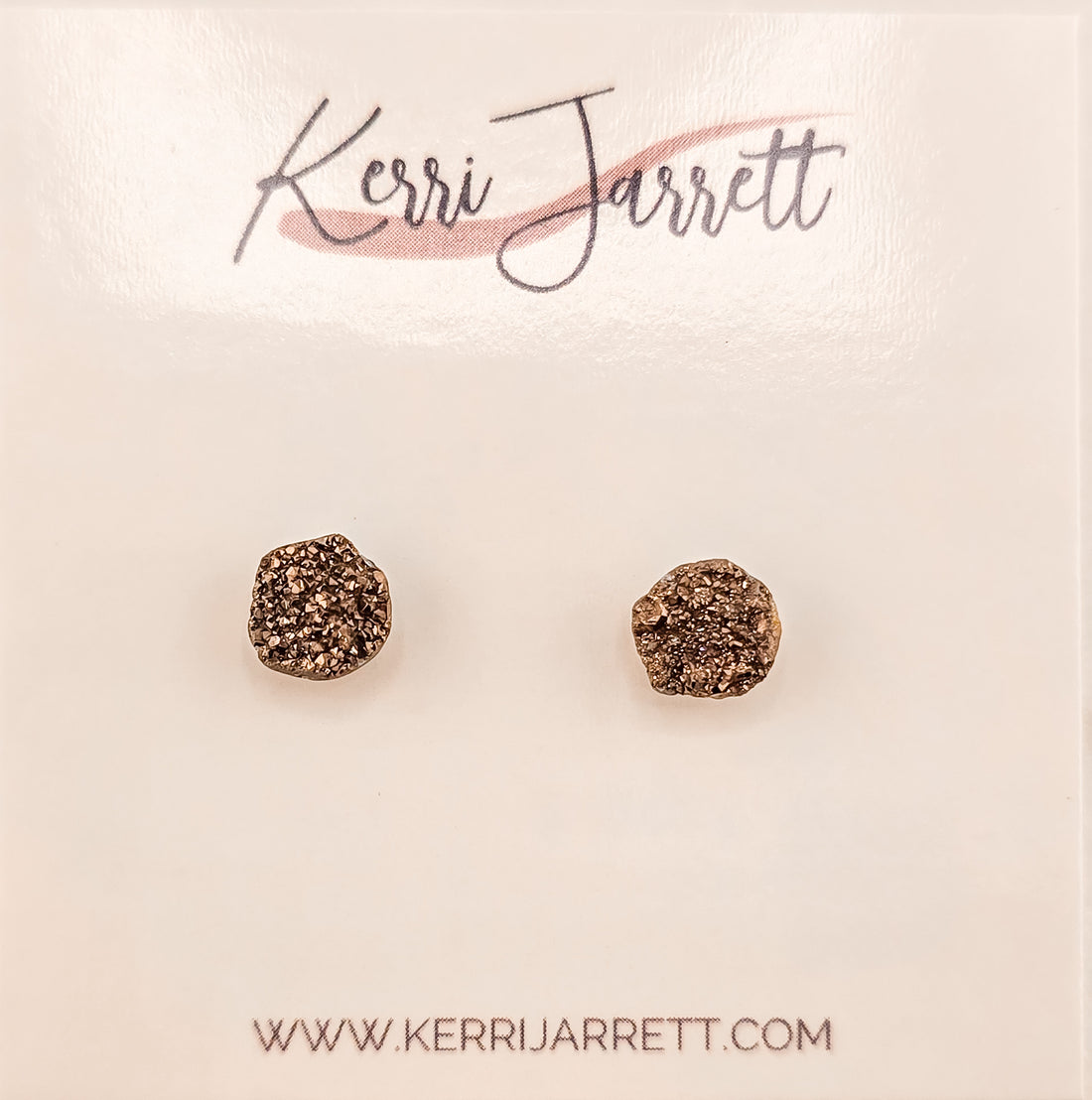 Genuine Druzy Stud Earring