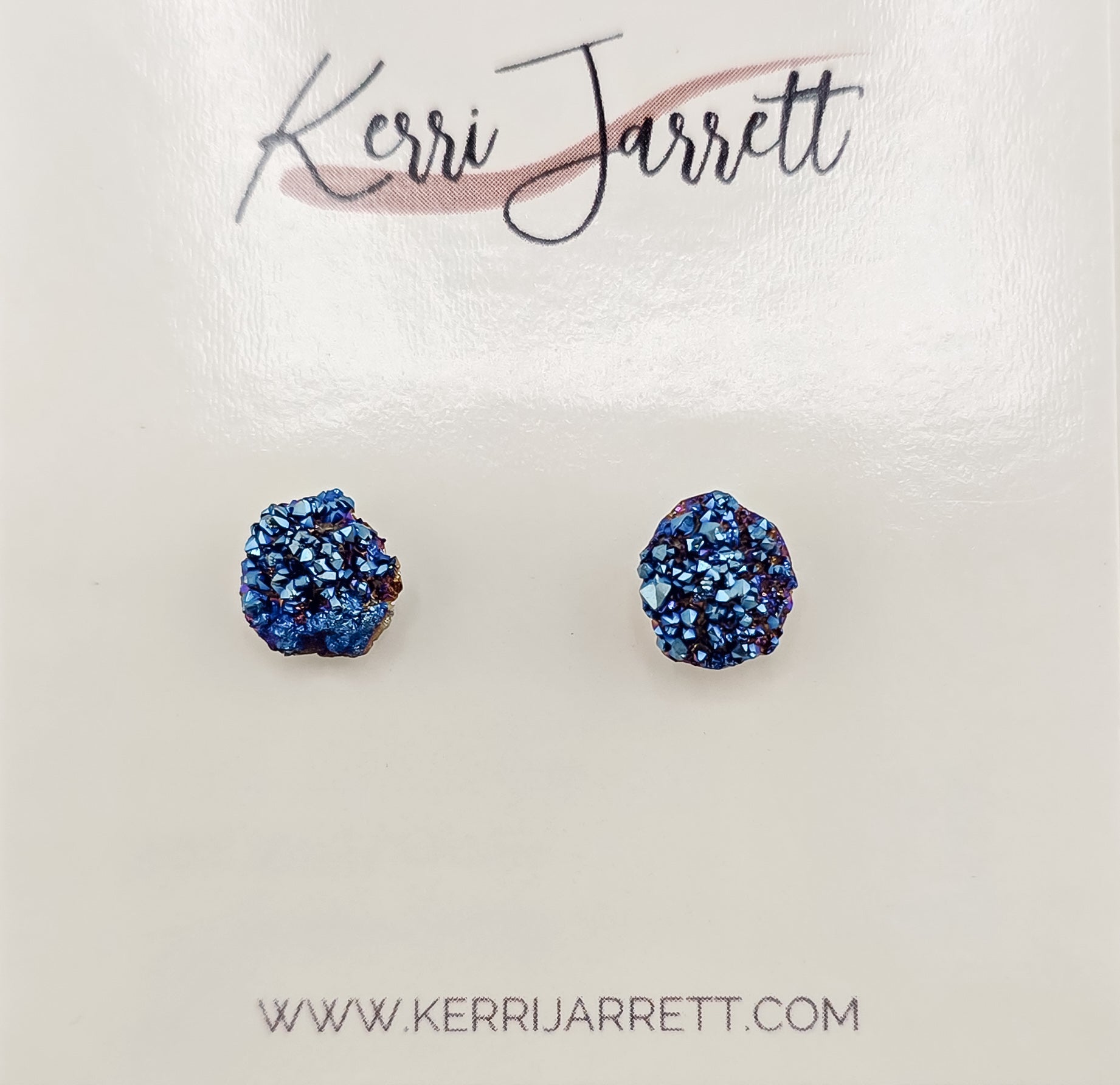 Genuine Druzy Stud Earring