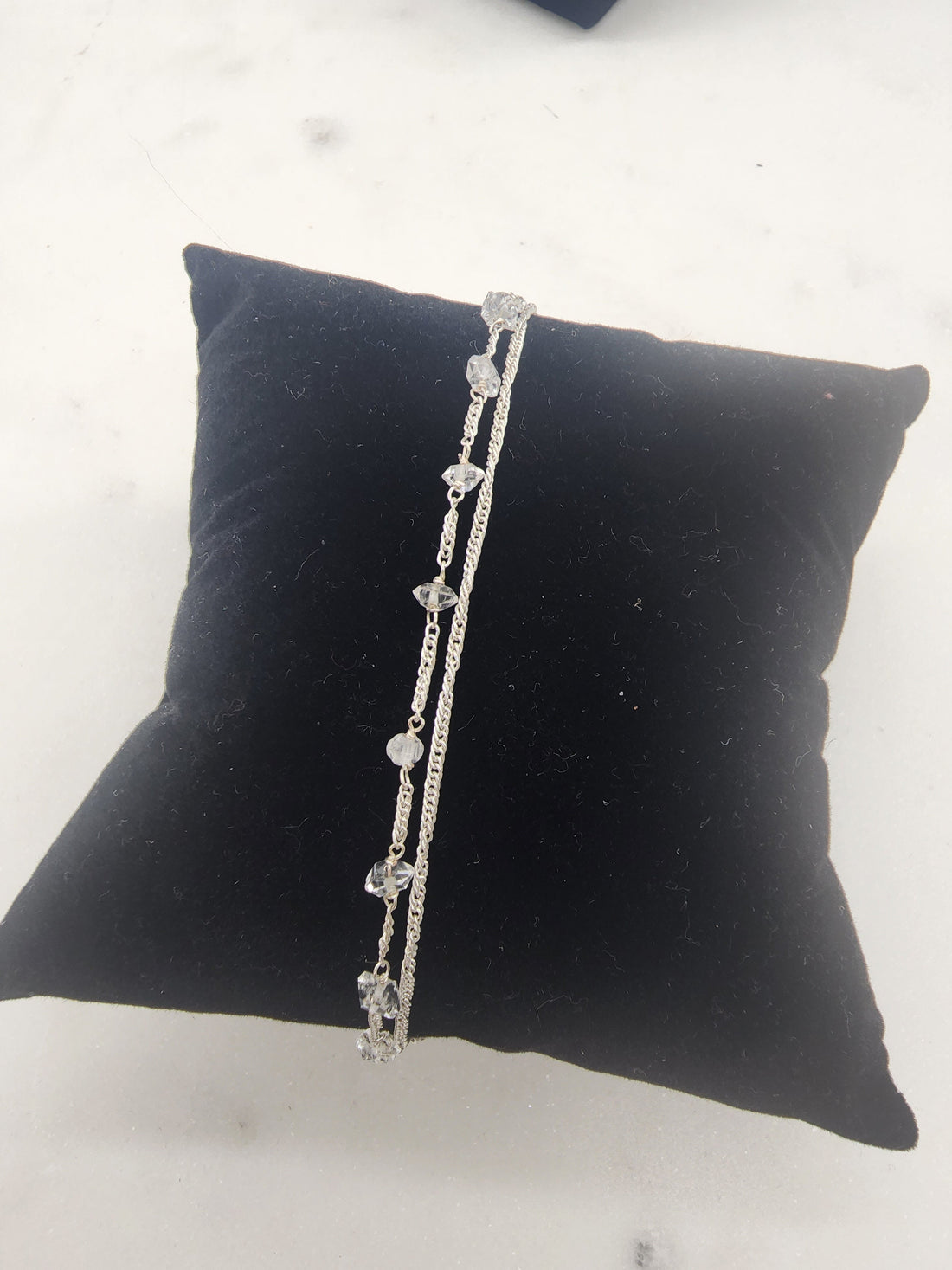 Herkimer Chain Minimalist Bracelet