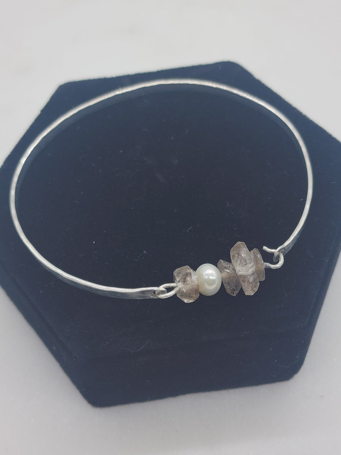 Herkimer and Pearl Bangle