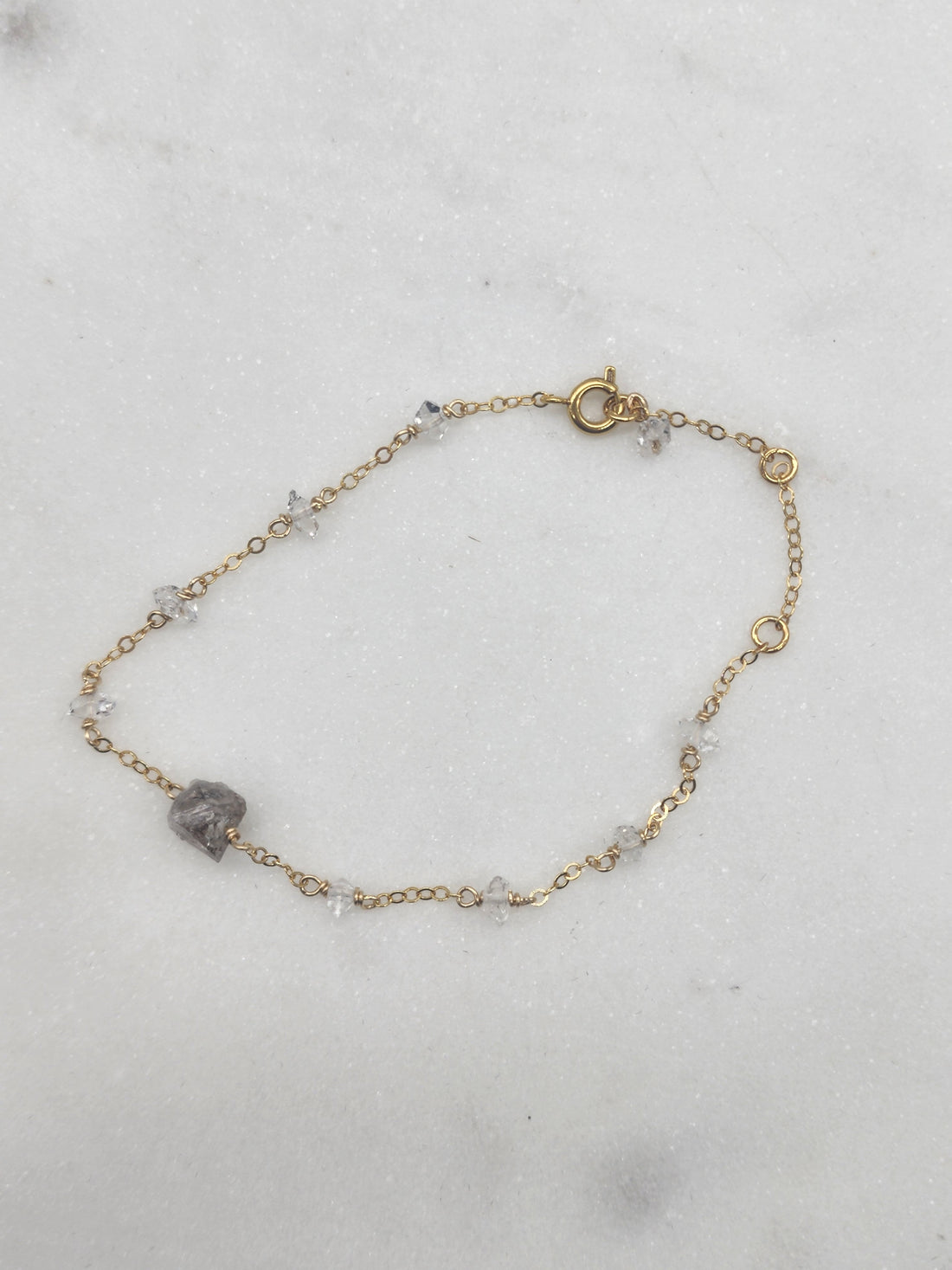 Gold Herkimer Bracelet