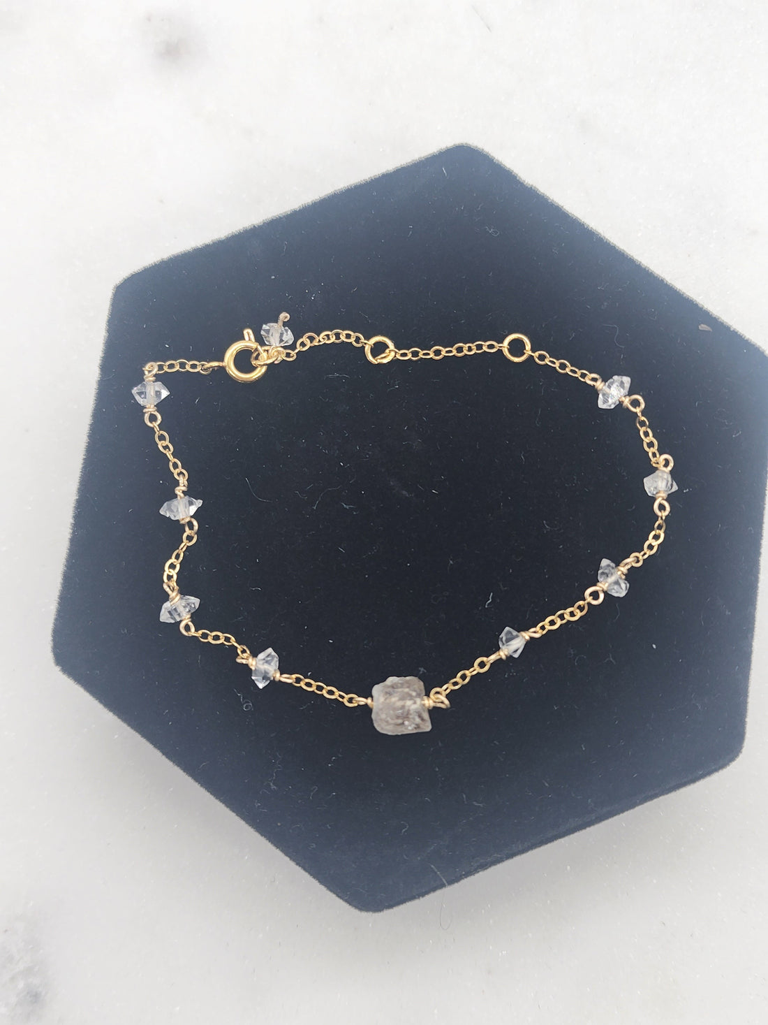 Gold Herkimer Bracelet