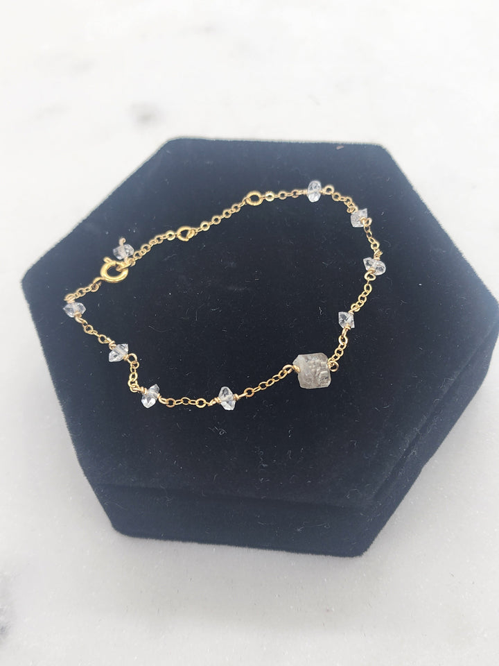 Gold Herkimer Bracelet