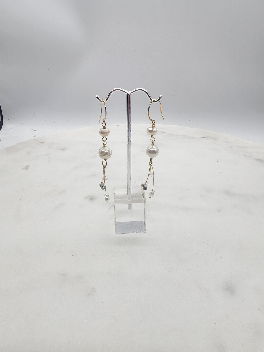 Quail Pearl Hooked Earrings