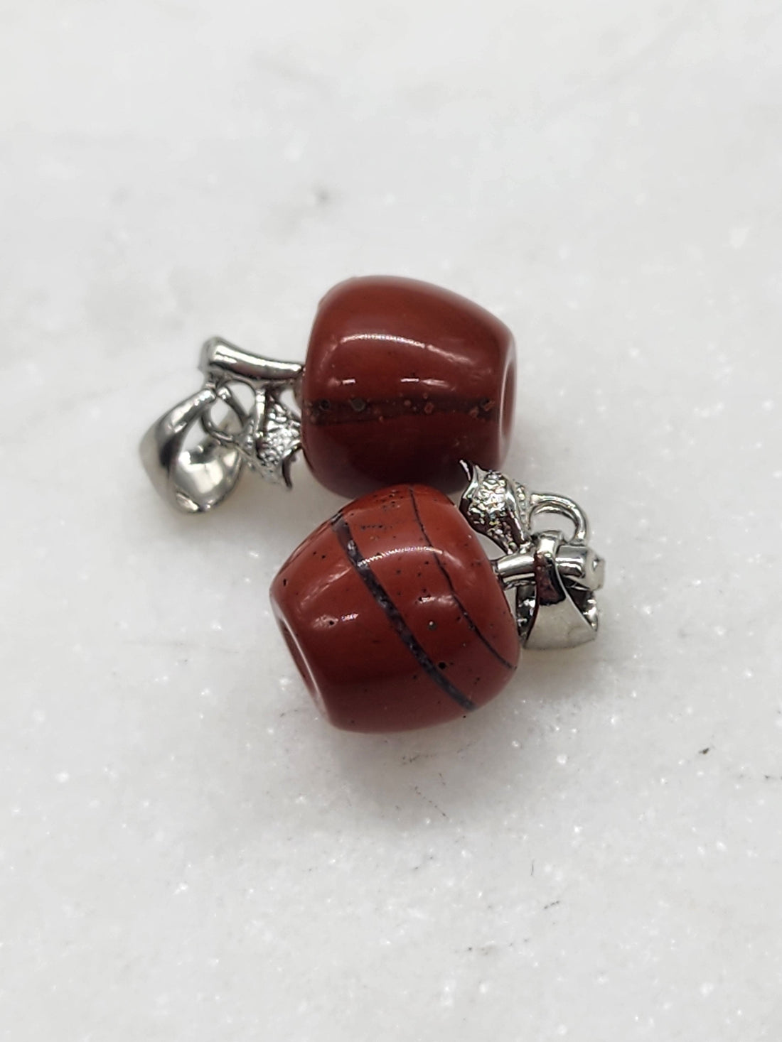 Apple Pendant: Red Jasper