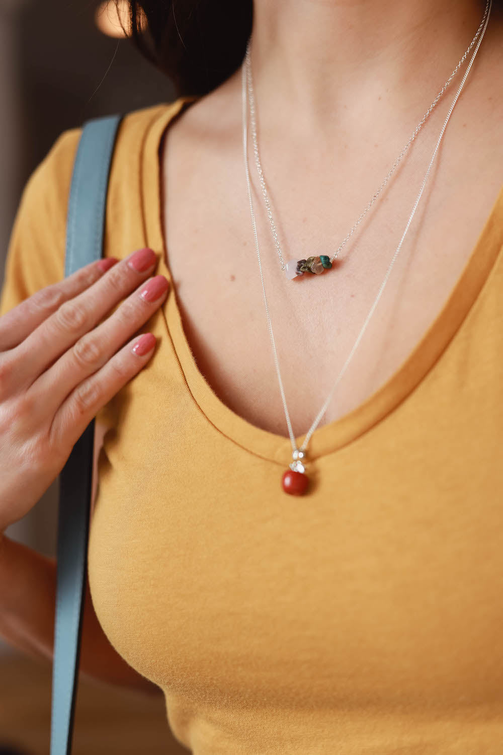 Apple Pendant: Red Jasper