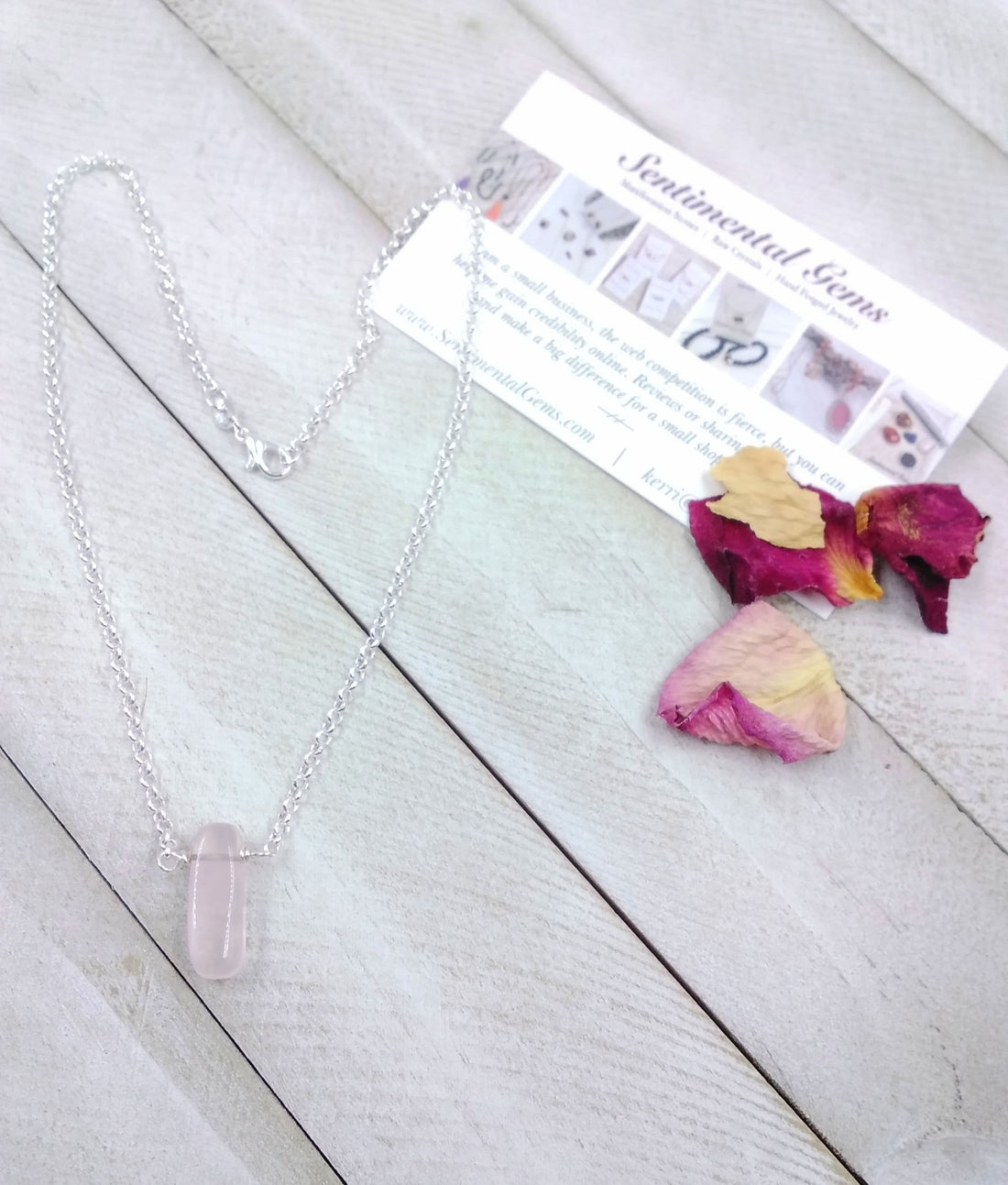 Affirmation Rose Quartz Necklace - Love and Harmony