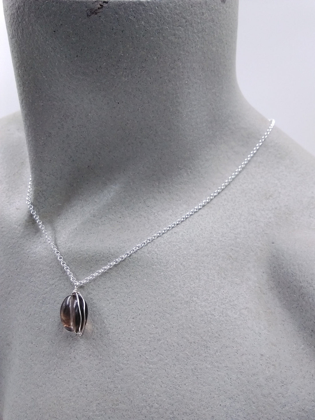 Smoky Quartz Affirmation Necklace